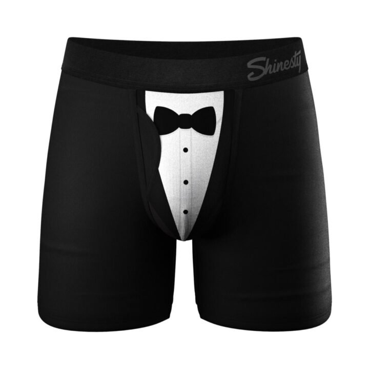 Shinesty The 009 Black Tuxedo Ball Hammock Pouch Underwear with Fly S