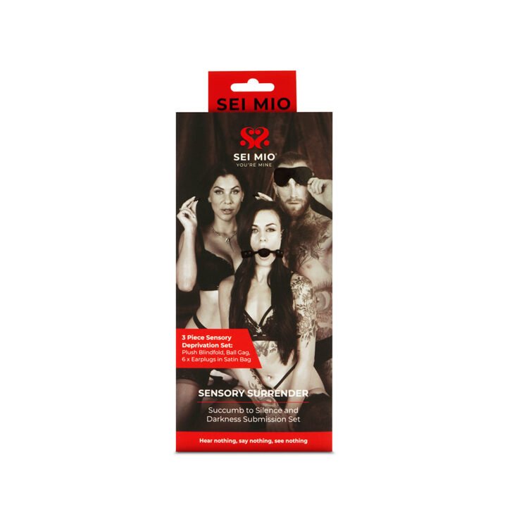 SEI MIO Sensory Surrender Blindfold, Gag and Earplug Kit