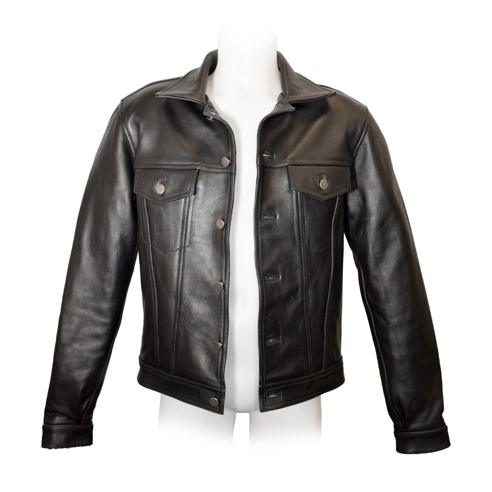 Prowler RED Leather Trucker Jacket L - Image 2
