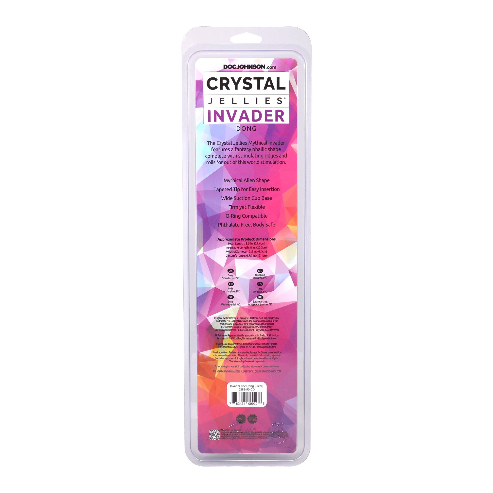 Crystal Jellies Invader 8.5 in. Dildo Clear - Image 6