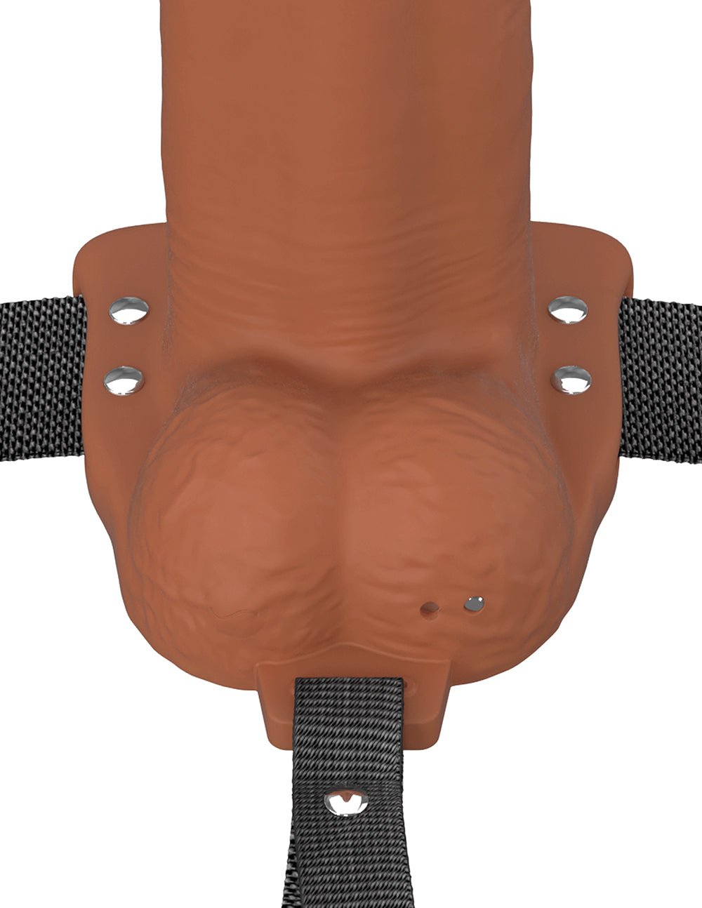 Fantasy X-Tensions Elite Vibrating Hollow Silicone Strap-On 6 in. Brown - Image 7