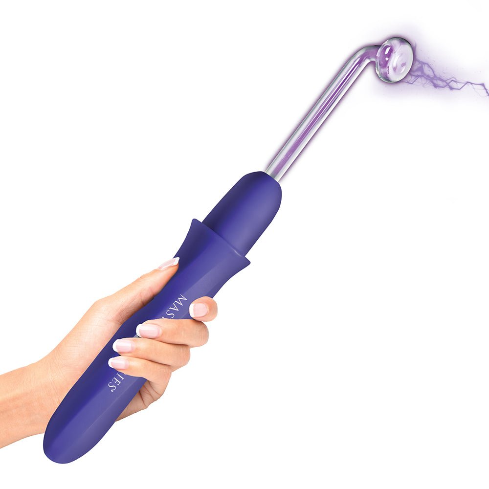 Master Series Elektra Rechargeable E-Stim Wand Purple - Image 3