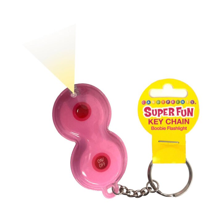 Super Fun Boobie Flashlight Keychain