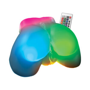 Alternative view of PDX Elite Go-Go Booty LED Mega Masturbator Frosted