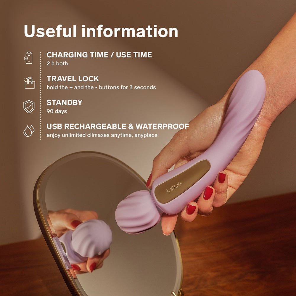 LELO SWITCH Double-Sided Wand Vibrator Soft Pink - Image 9