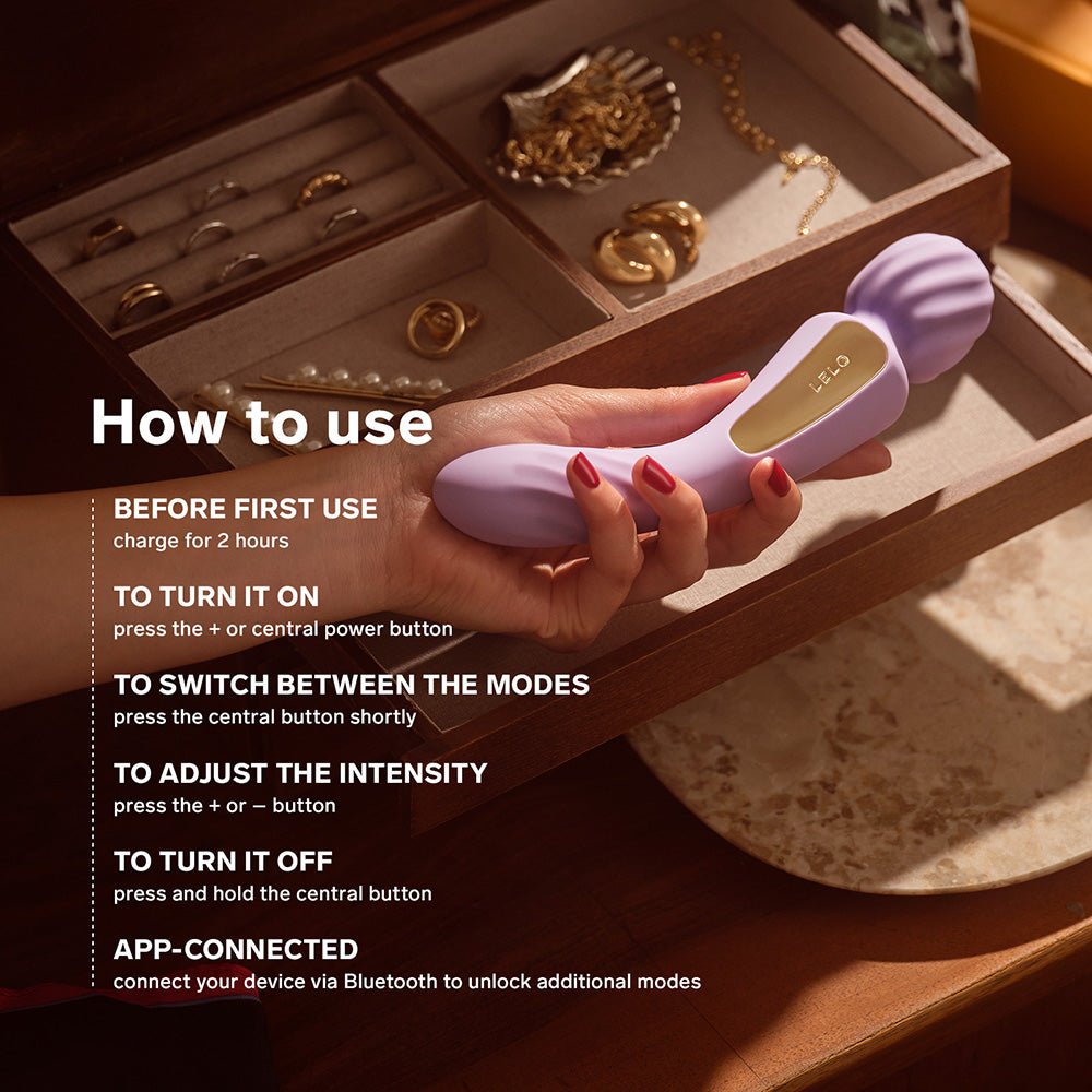 LELO SWITCH Double-Sided Wand Vibrator Lilac - Image 10