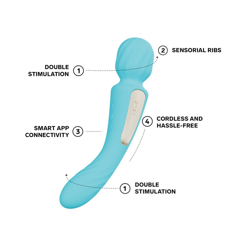 LELO SWITCH Double-Sided Wand Vibrator Aqua - Image 5