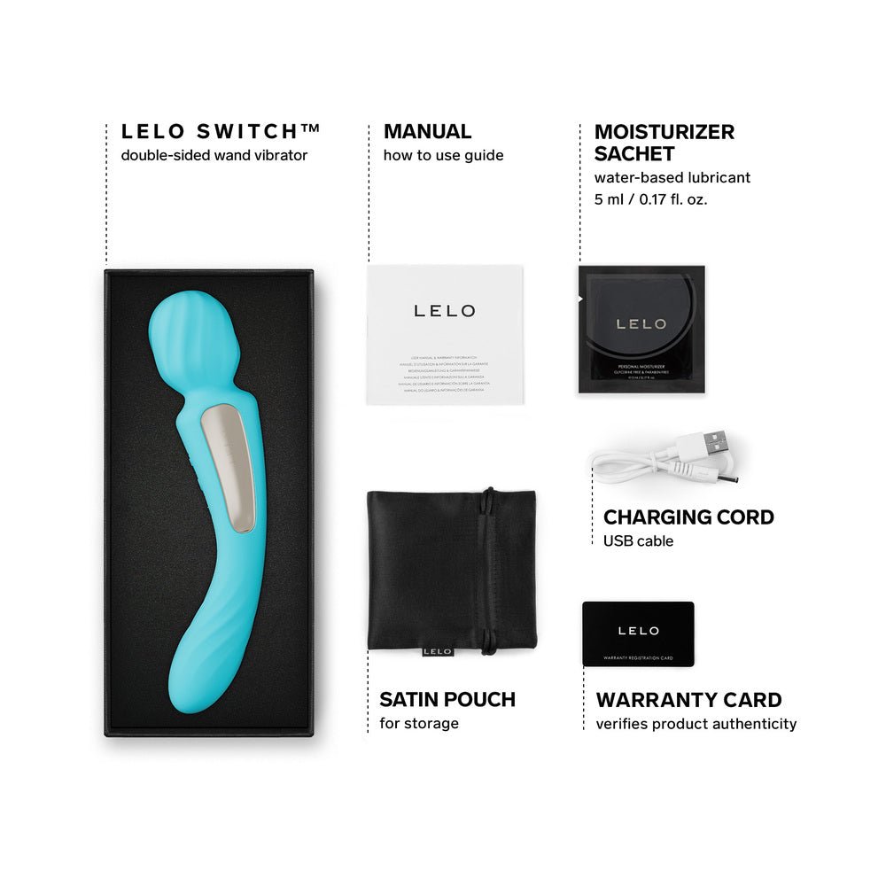 LELO SWITCH Double-Sided Wand Vibrator Aqua - Image 7