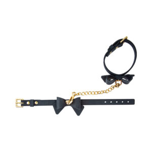 Alternative view of Temptasia Ardor Wrist & Ankle Restraints Black with Bow