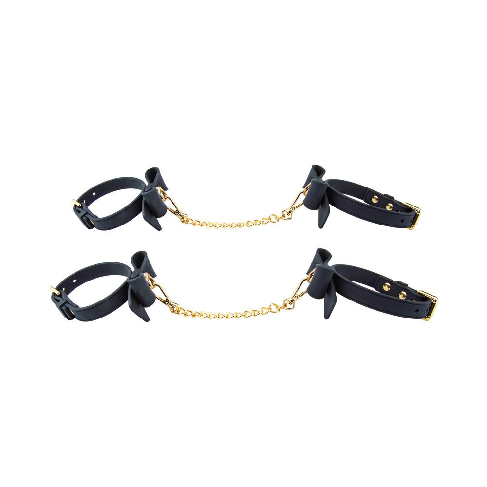 Temptasia Ardor Wrist & Ankle Restraints Black with Bow - Image 4