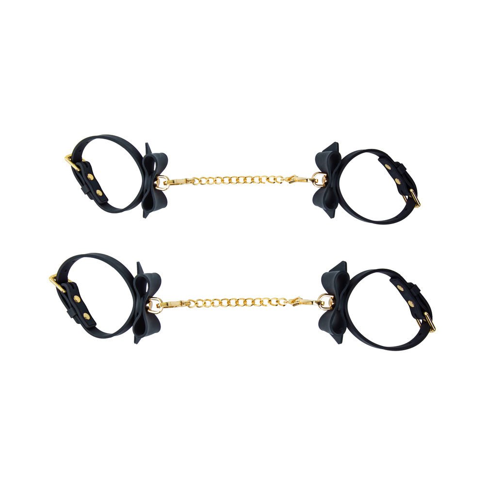 Temptasia Ardor Wrist & Ankle Restraints Black with Bow - Image 5
