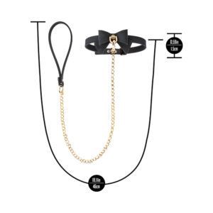 Temptasia Ardor Collar & Leash Black with Bow - Image 8