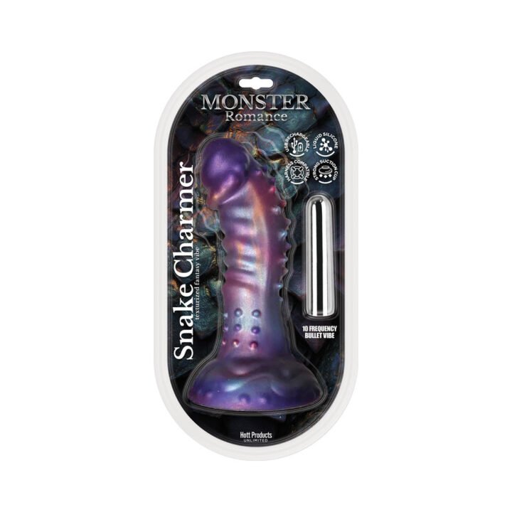 Monster Romance Snake Charmer Silicone Dildo with Multi-Speed Bullet