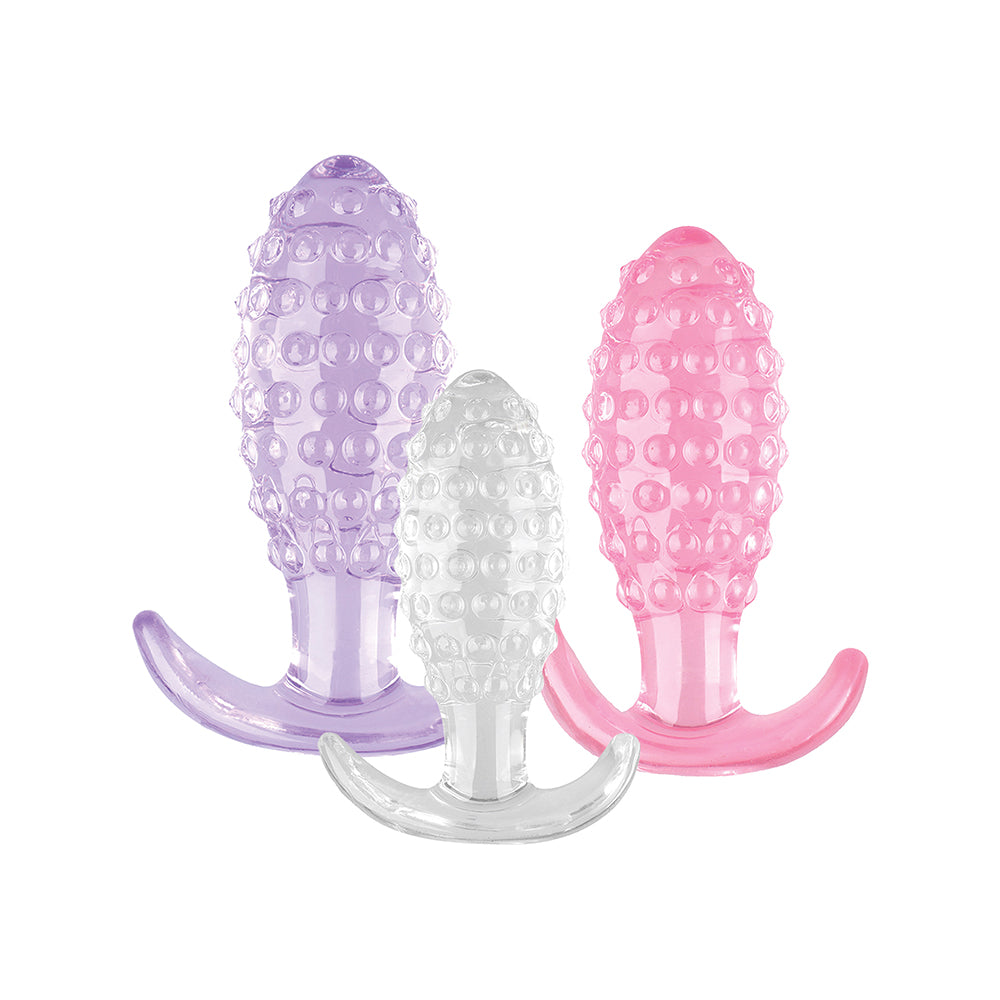 Wet Dreams Crystal Ballers Tri-Color Textured Tushy Trainer Kit 3-Pack - Image 2