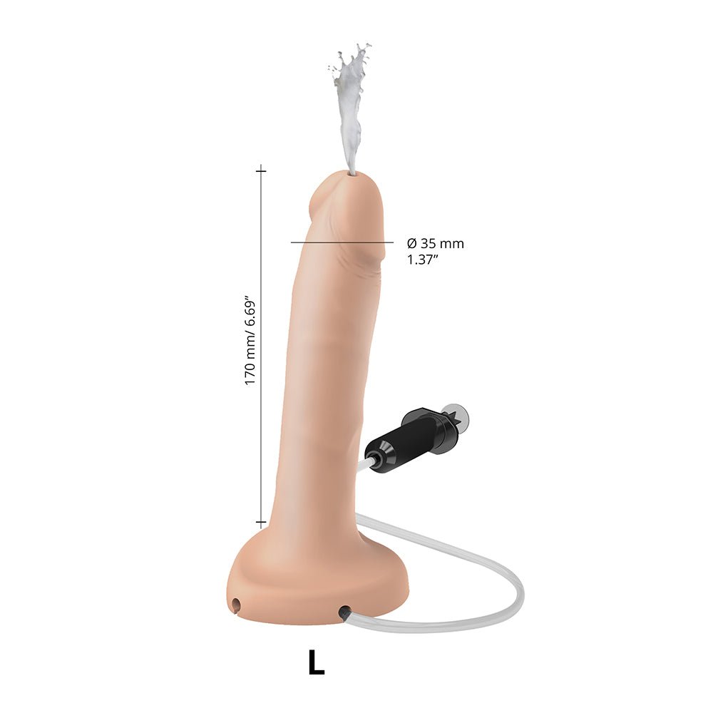 Strap-On-Me Squirting Cum Realistic Dildo Large Vanilla - Image 5