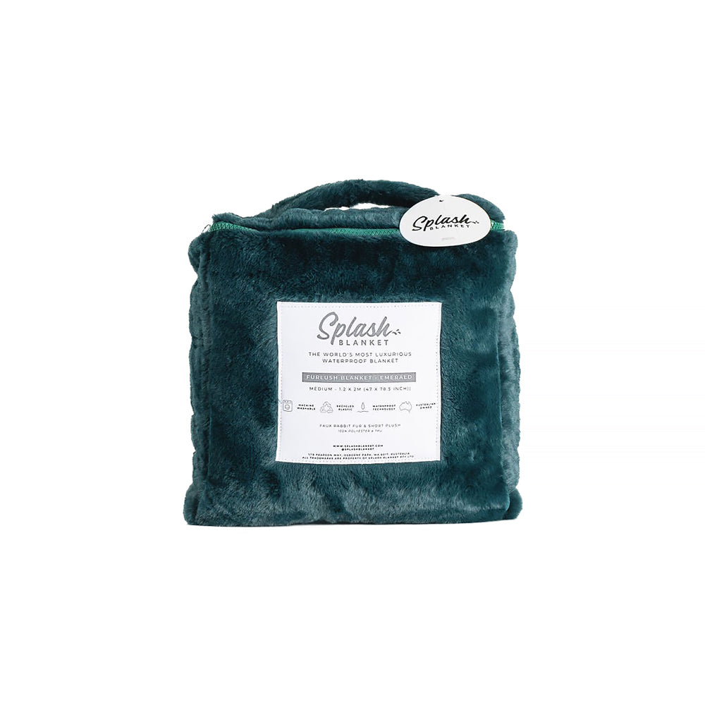 Splash Blanket Furlush Medium Emerald Green - Image 4