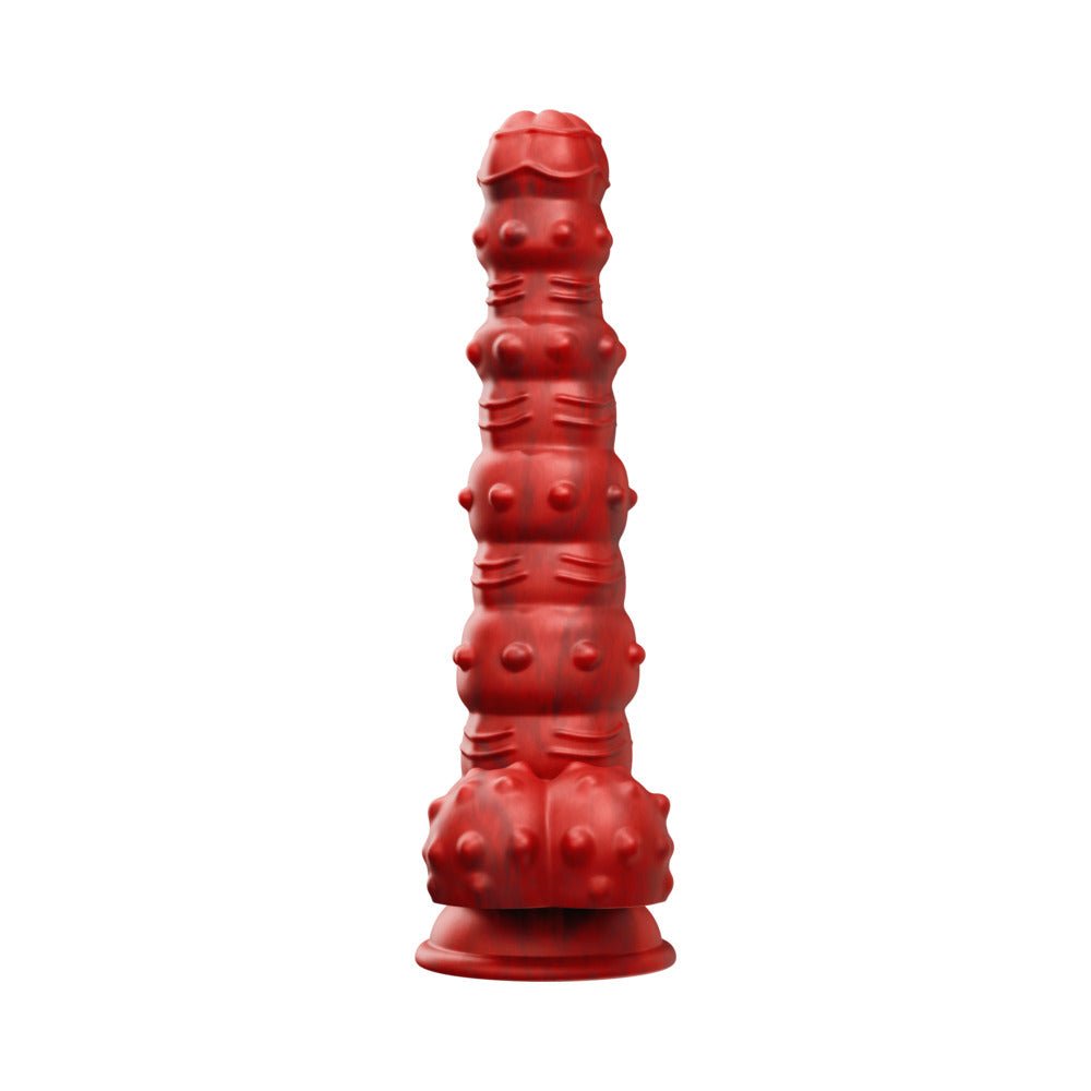 Tentra Rengol Studded Demon Thrusting Dildo Red - Image 3