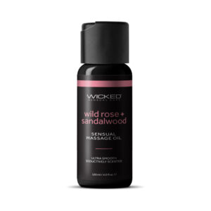 Wicked Wild Rose+Sandlewood Massage Oil 4 oz.