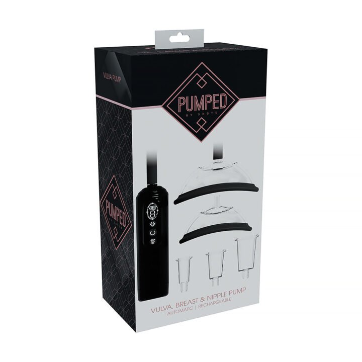 PUMPED Automatic Rechargeable Vulva, Breast & Nipple Pump Black