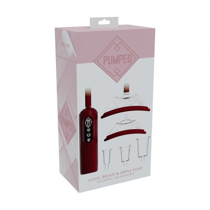 PUMPED Automatic Rechargeable Vulva, Breast & Nipple Pump Red