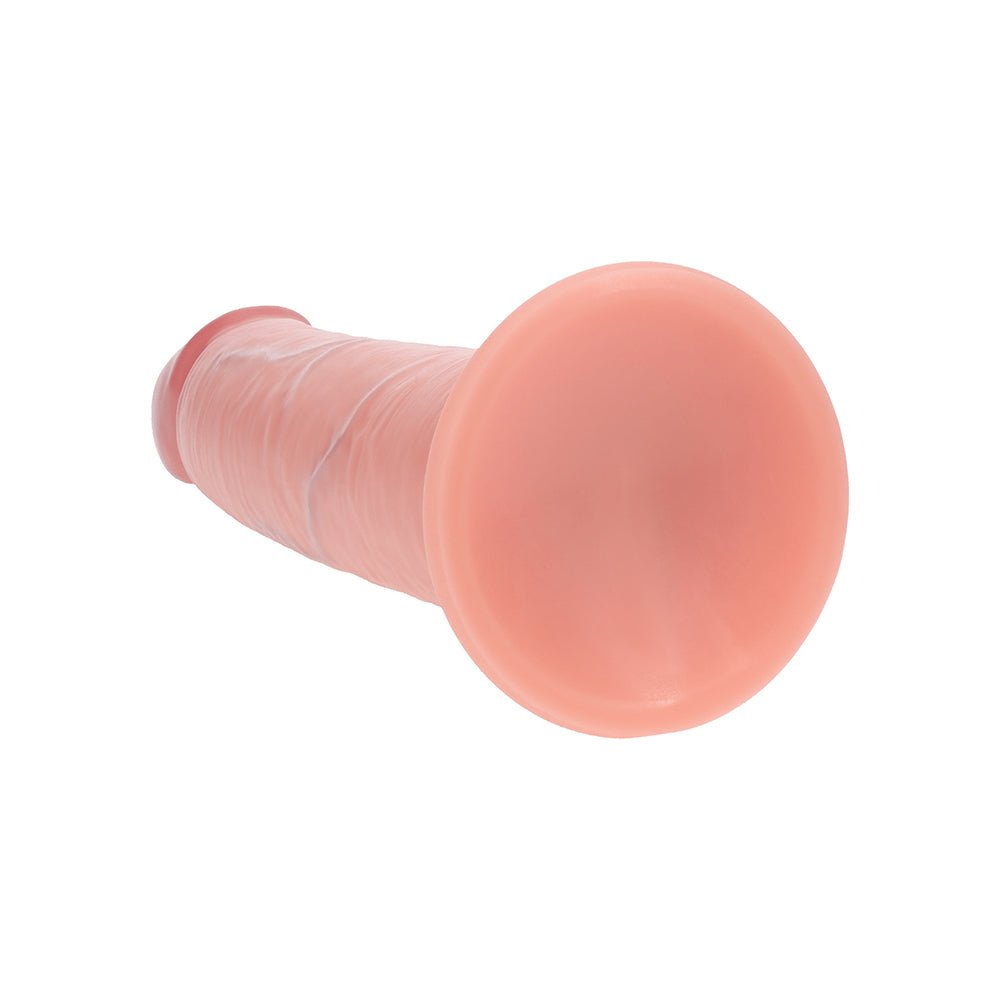 Realrock Sliding Skin Dual Density Silicone Dildo 8 in. Beige - Image 5
