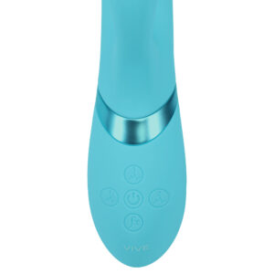 VIVE Fiore Rechargeable G-Spot Air Wave and Tapping Flared Clit Stimulator Blue - Image 7