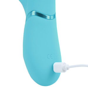 VIVE Fiore Rechargeable G-Spot Air Wave and Tapping Flared Clit Stimulator Blue - Image 9