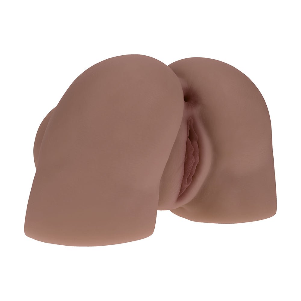 Xkin Bodyforms Kaya Bloom Dual Entry Vibrating Masturbator Brown - Image 9