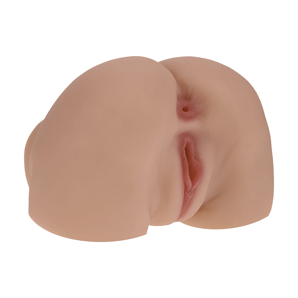 Xkin Bodyforms Nina Vale Dual Entry Vibrating Masturbator Tan - Image 3