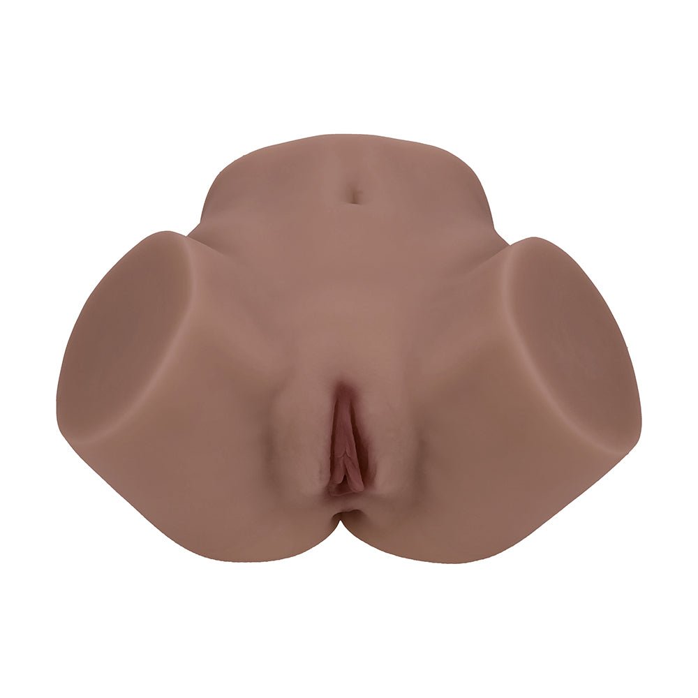 Xkin Bodyforms Layla Love Dual Entry Vibrating Masturbator Brown - Image 4