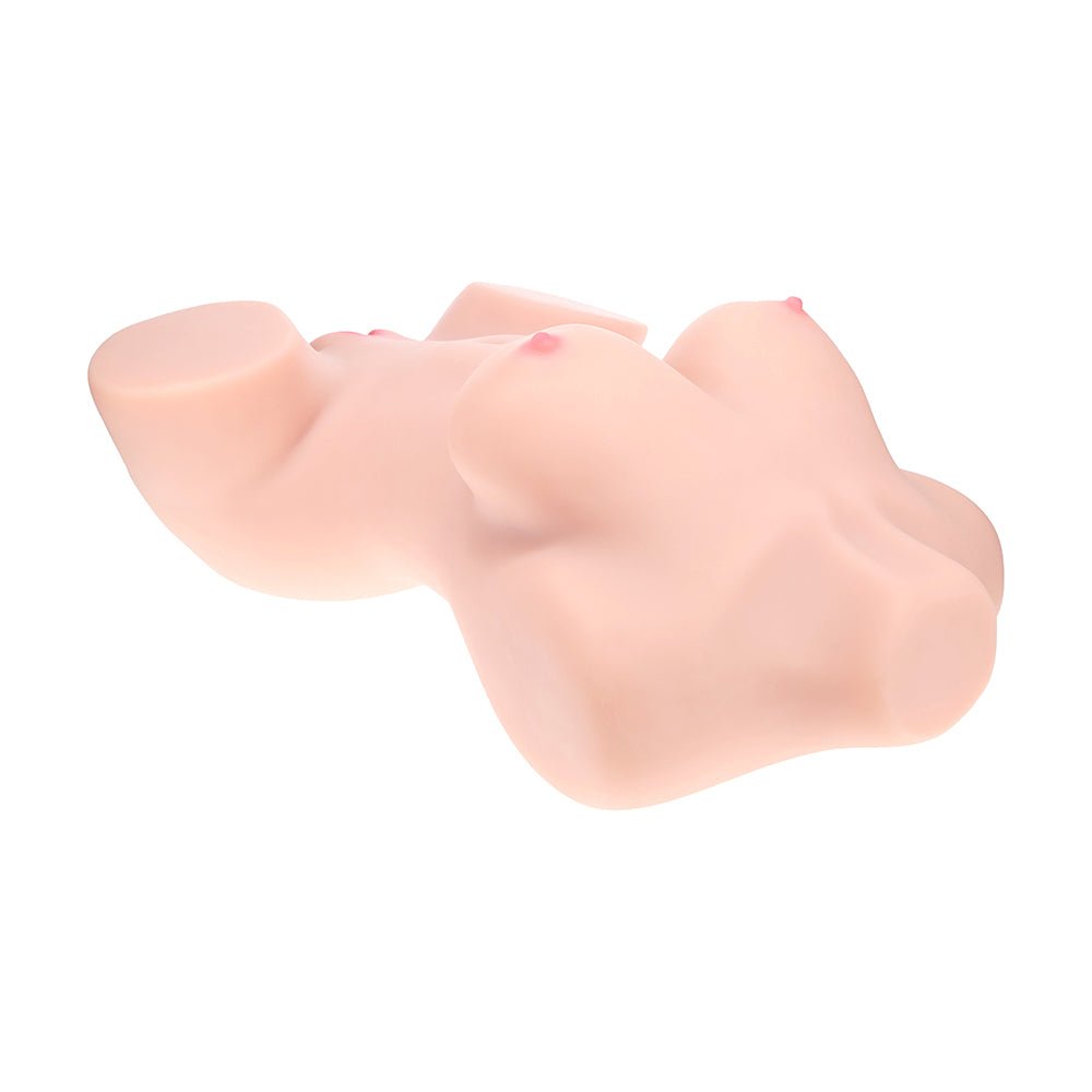 Xkin Bodyforms Ava Monroe Dual Entry Vibrating Masturbator with Interchangeable Sleeve Beige - Image 9