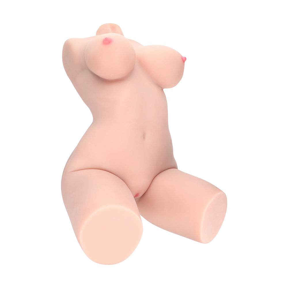 Xkin Bodyforms Lyla Rose Posable Dual Entry Vibrating Masturbator Beige - Image 2
