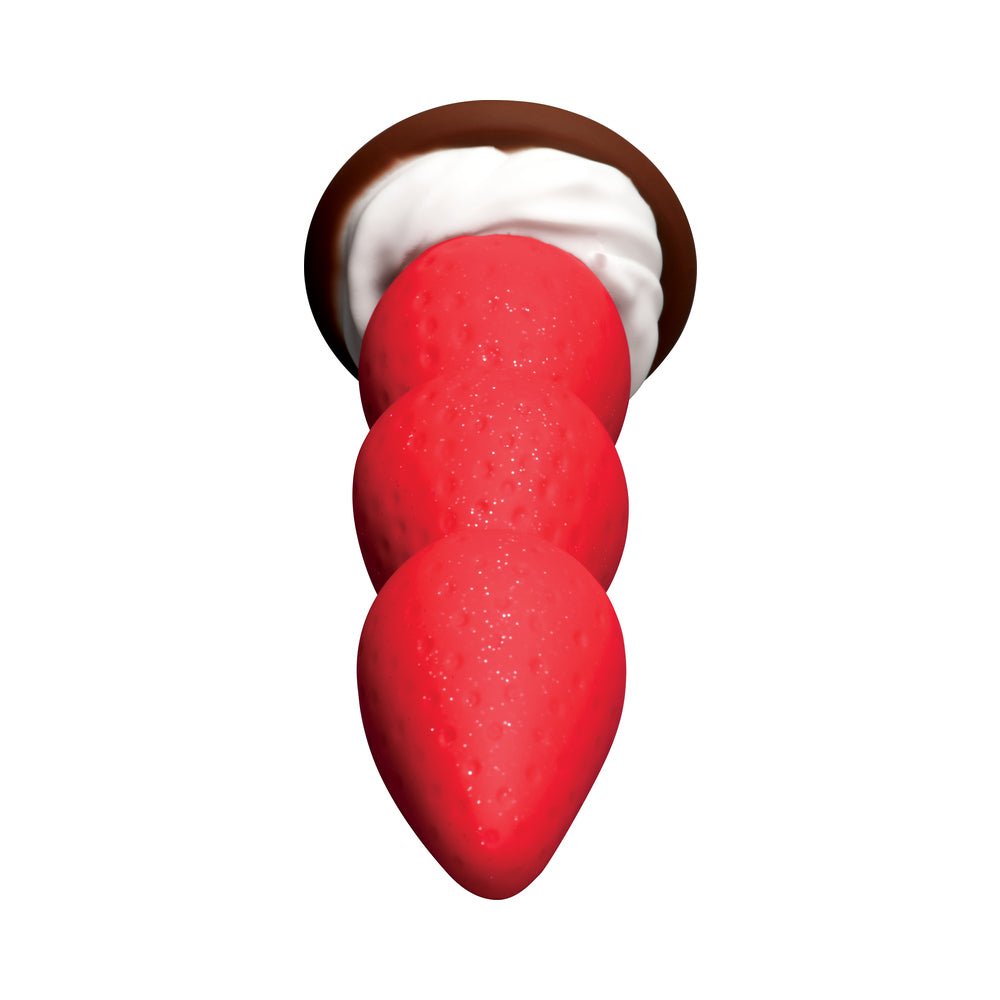 Simply Sweet Strawberry Sweet Cream Premium Silicone Dildo - Image 3
