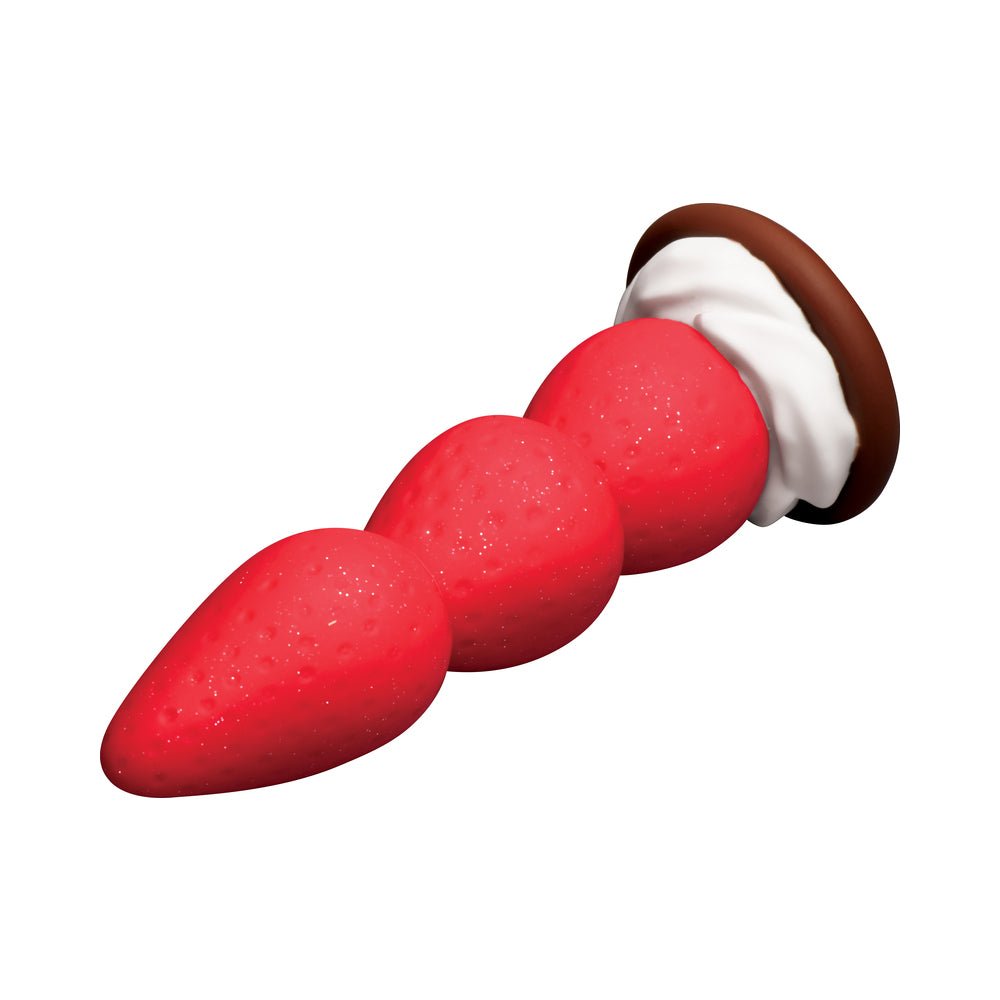 Simply Sweet Strawberry Sweet Cream Premium Silicone Dildo - Image 4