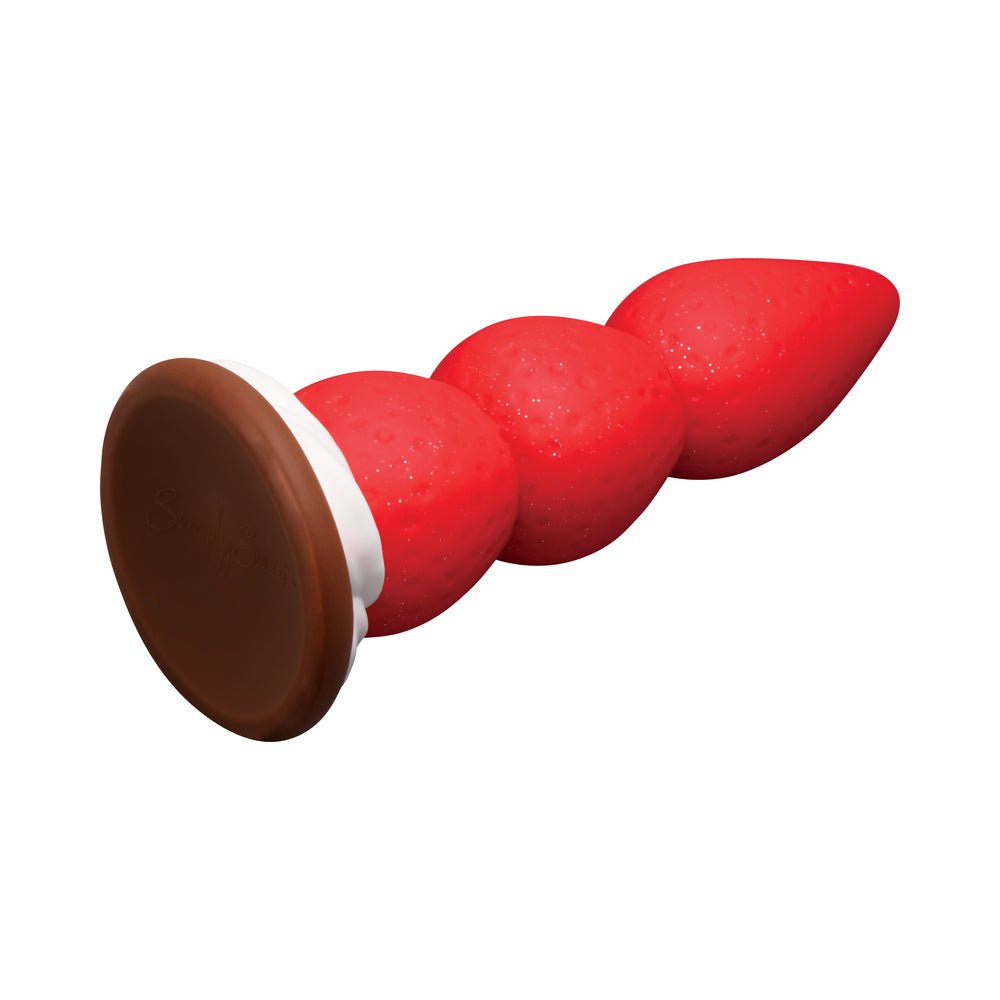 Simply Sweet Strawberry Sweet Cream Premium Silicone Dildo - Image 5