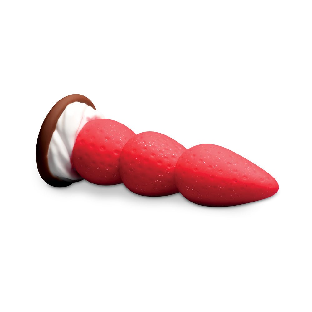 Simply Sweet Strawberry Sweet Cream Premium Silicone Dildo - Image 6