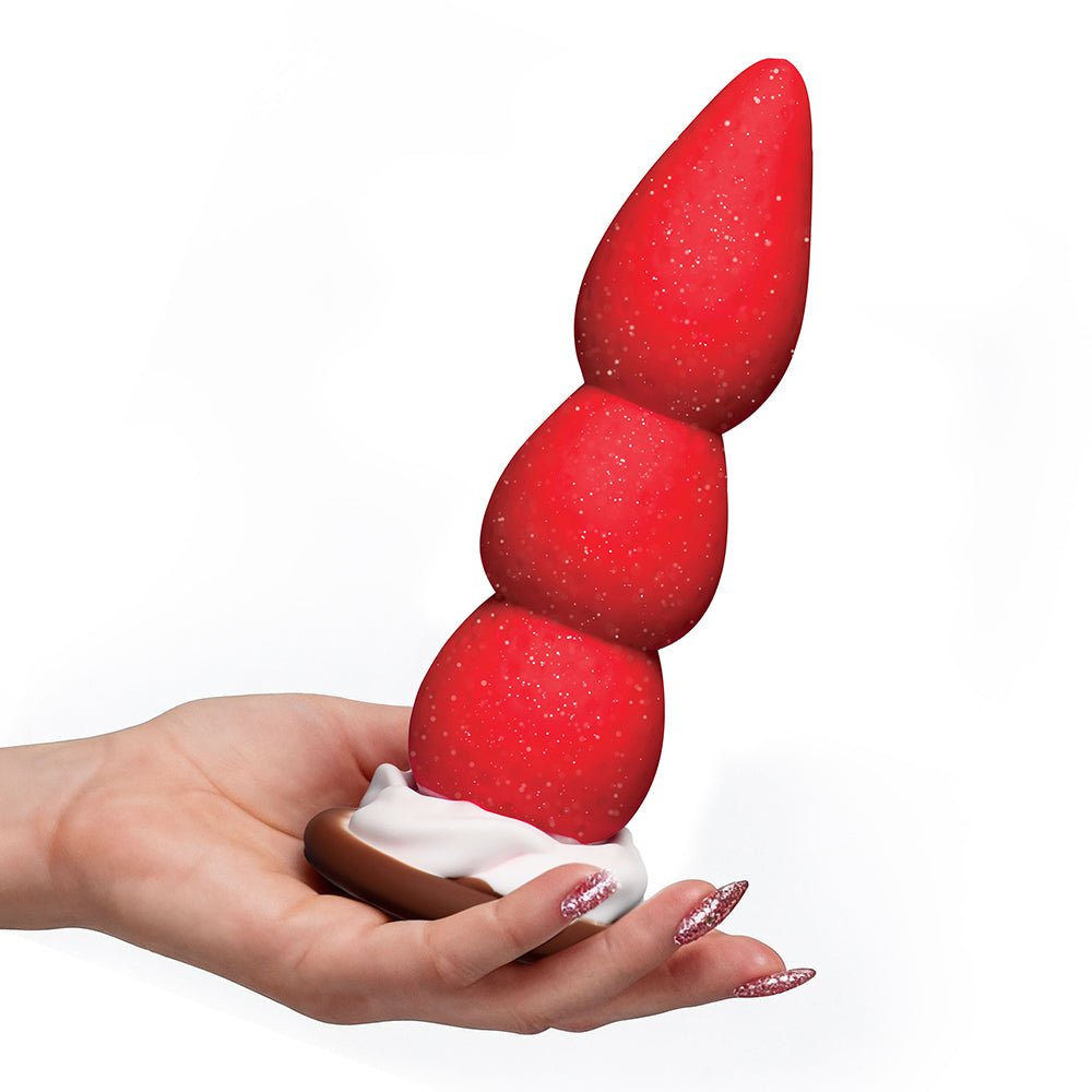 Simply Sweet Strawberry Sweet Cream Premium Silicone Dildo - Image 7