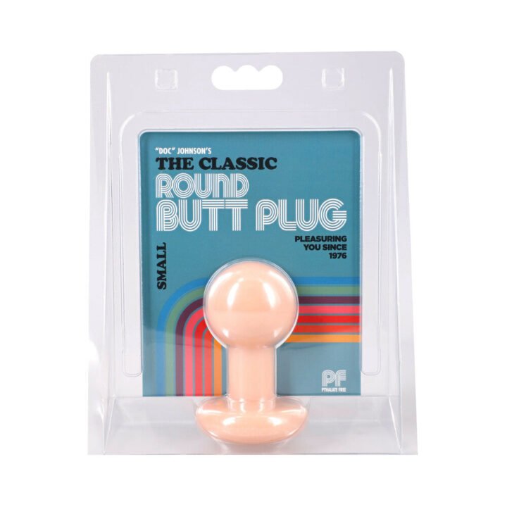 The Classic Round Butt Plug Cream Small