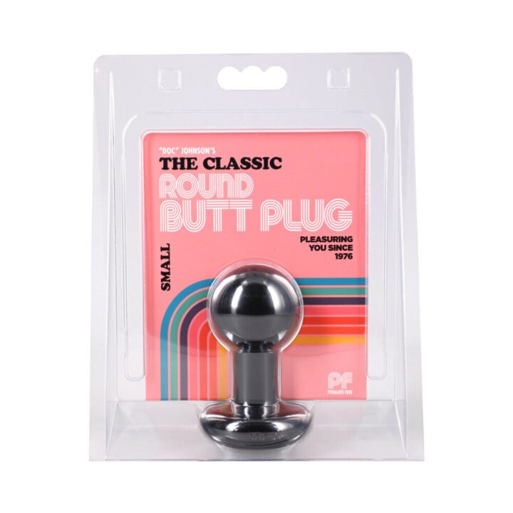 The Classic Round Butt Plug Black Small
