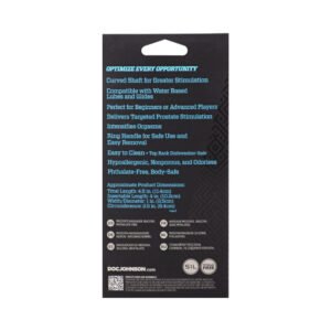 OptiMALE Zig Zag Silicone P-Massager Black - Image 5