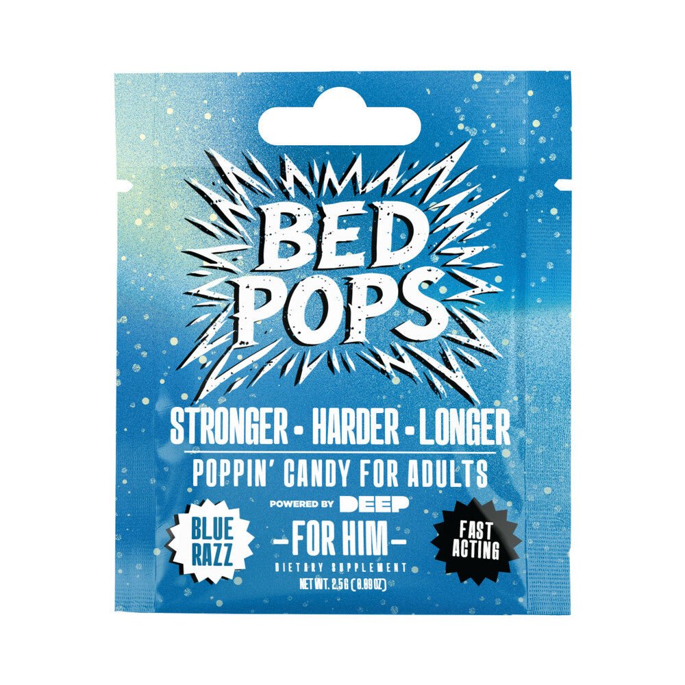Bed Pops For Him 2.5g Sachet Blue Razz 24-Pack Display