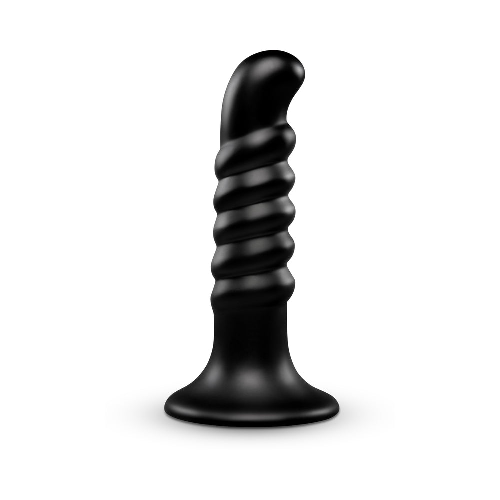 b-Vibe Krush 9.5 in. Curved & Ribbed Dildo with Suction Cup - Image 2