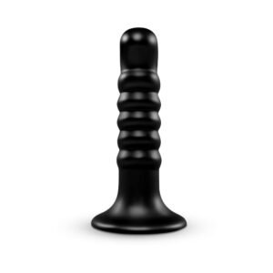 b-Vibe Krush 9.5 in. Curved & Ribbed Dildo with Suction Cup - Image 3