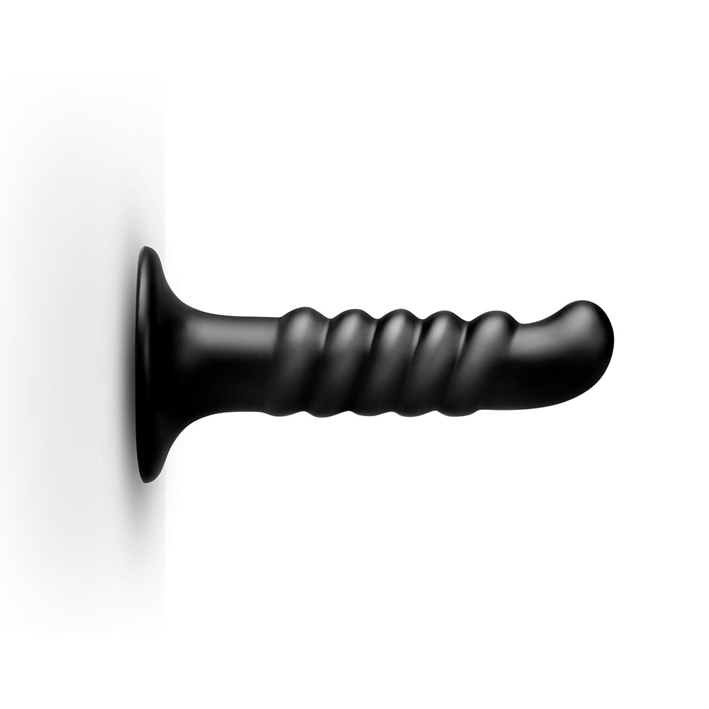 b-Vibe Krush 9.5 in. Curved & Ribbed Dildo with Suction Cup - Image 9