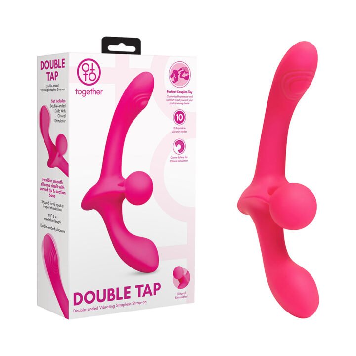 Together Toy Double Tap Double-Ended Vibrating Strapless Strap-On