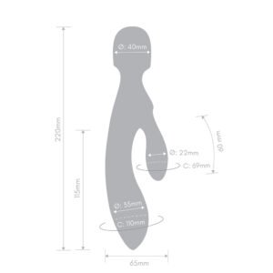 Together Toy Tri Delight Dual-Ended Triple Stim Wand & Rabbit Vibrator - Image 10