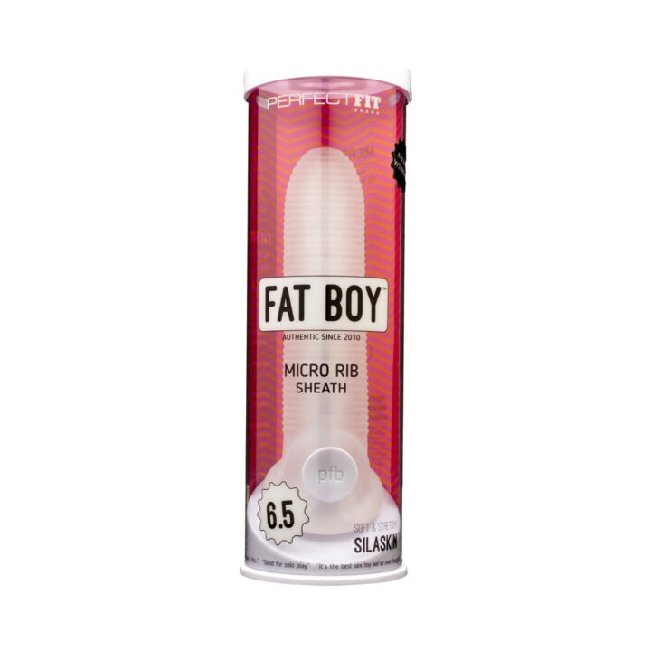 Perfect Fit Fat Boy Micro Ribbed Sheath 6.5 in. Clear