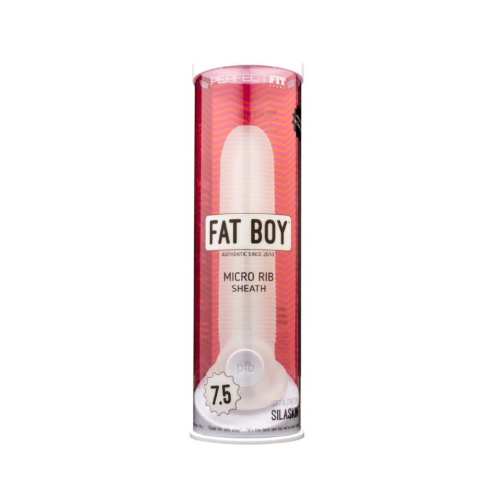 Perfect Fit Fat Boy Micro Ribbed Sheath 7.5 in. Clear