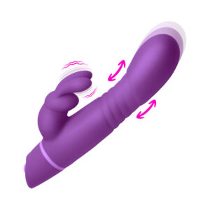 Alternative view of BANG! Silicone Rabbit Vibrator Purple