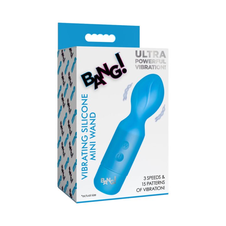 BANG! Vibrating Silicone Mini Wand Blue